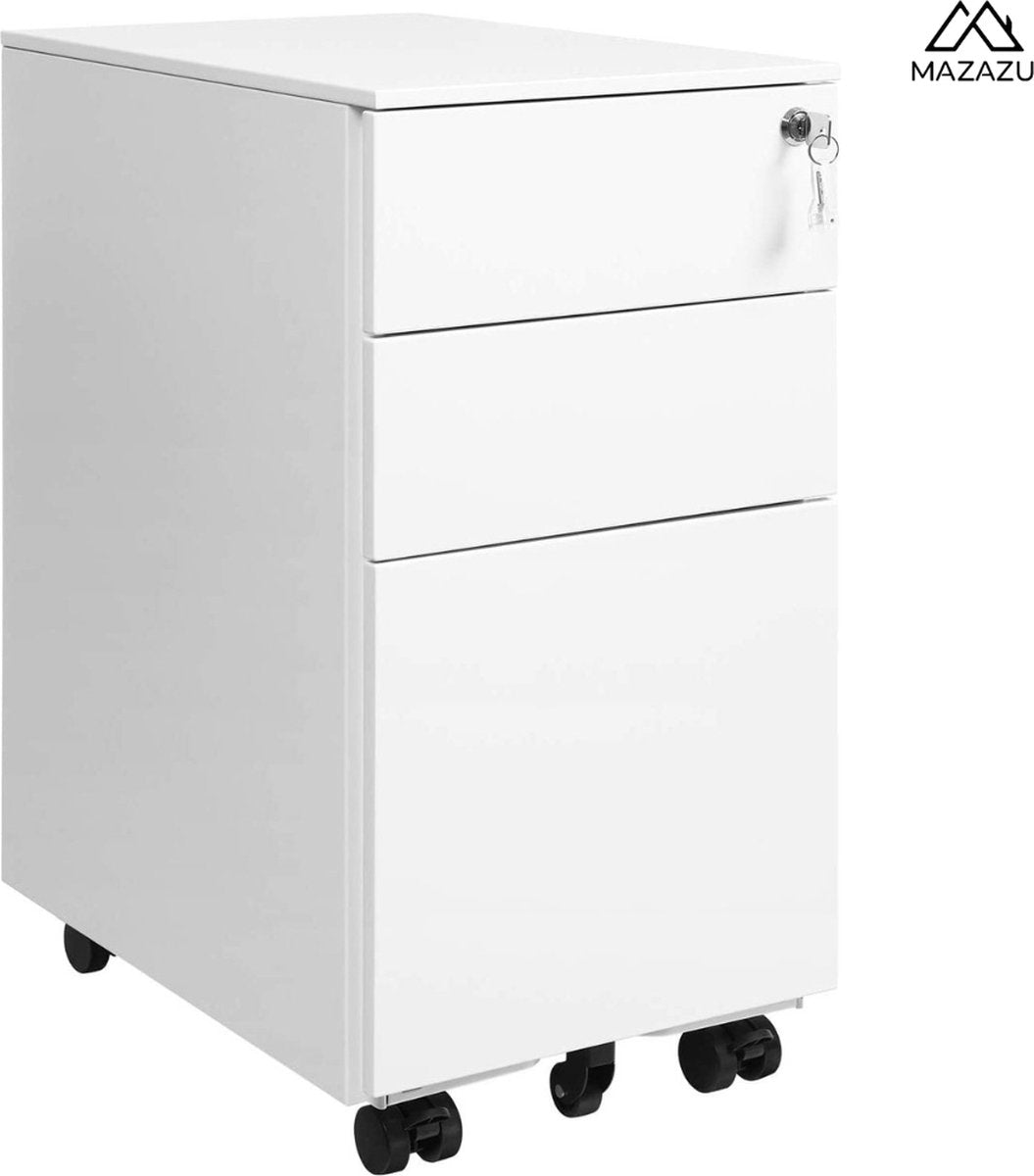 MAZAZU Archiefkast Wit Anoushka - 30x45x60cm