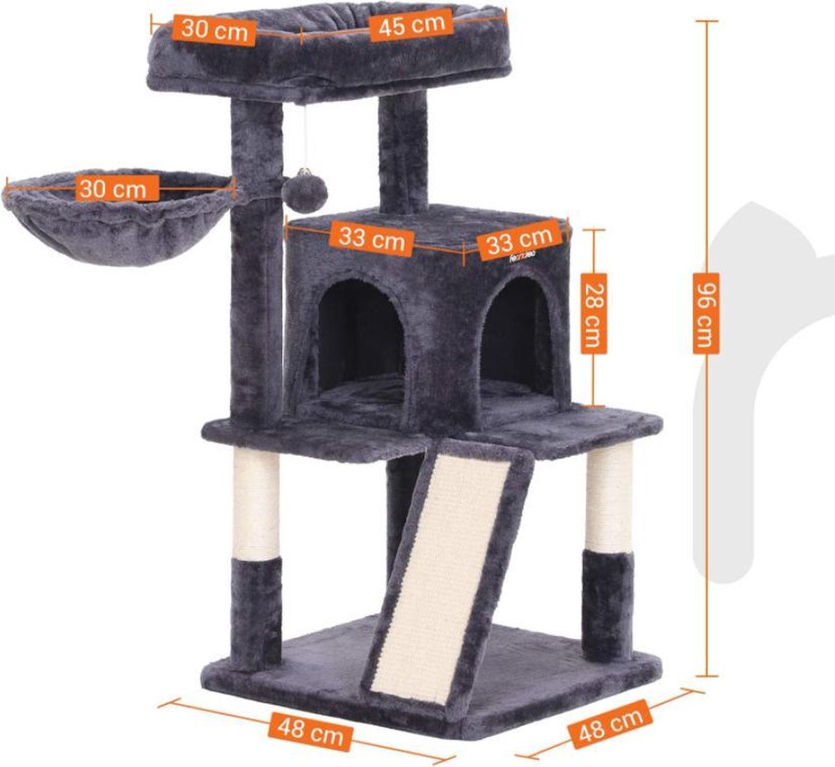 FEANDREA Krabpaal dondergrijs Kyros