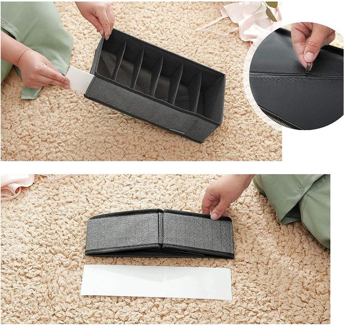 MAZAZU Lade-organizer - Donkergrijs - Mikah