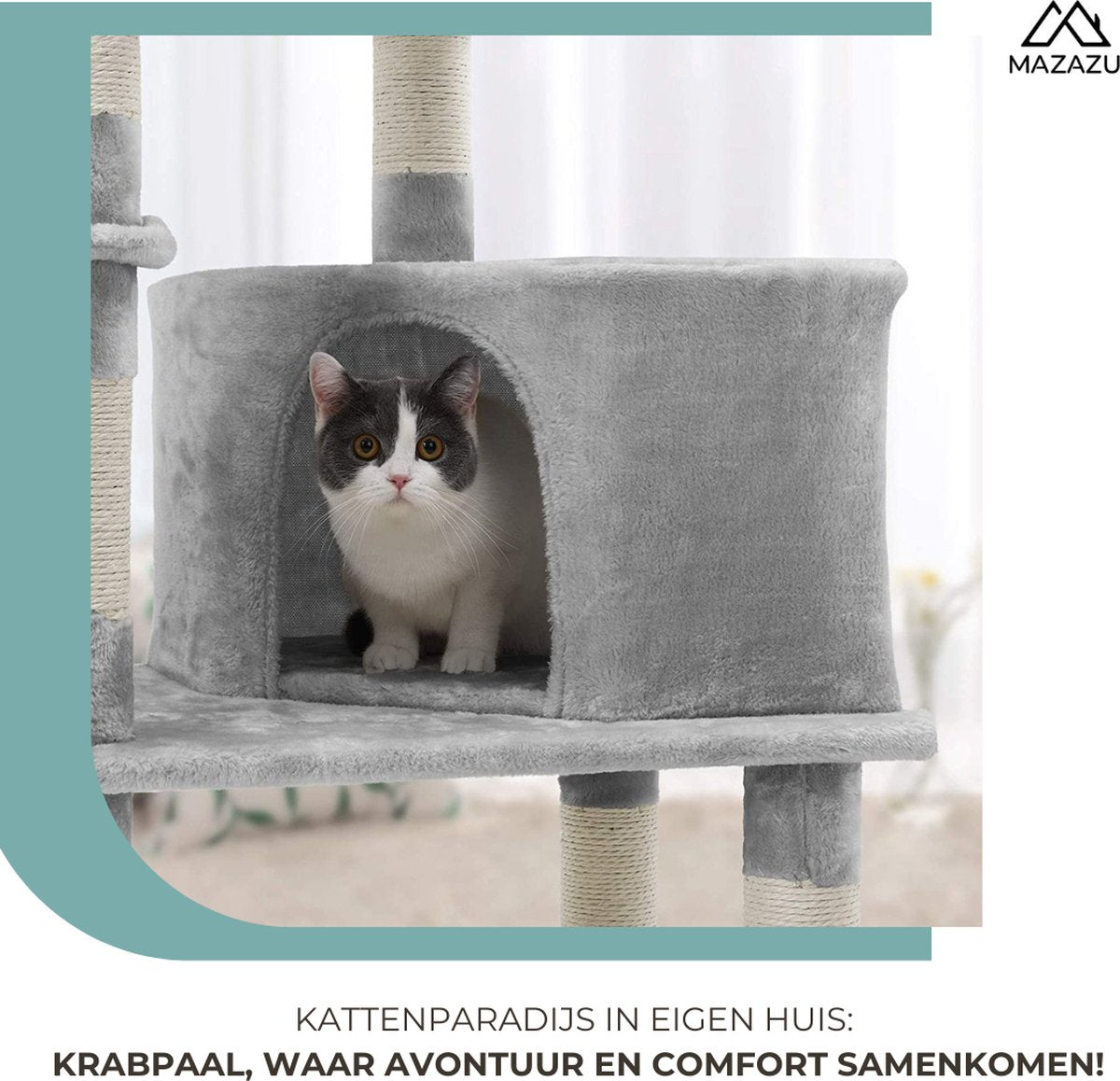 MAZAZU krabpaal Lichtgrijs Kavira