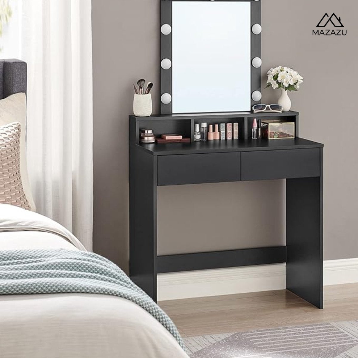 MAZAZU Kaptafel zwart Vexaria