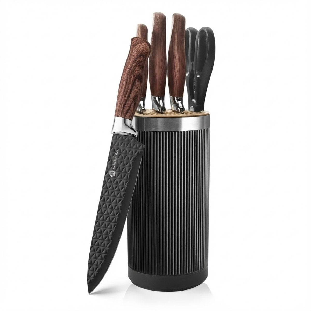 OMNIEXA 6-Delig RVS Messenset - Zwart - Melyra