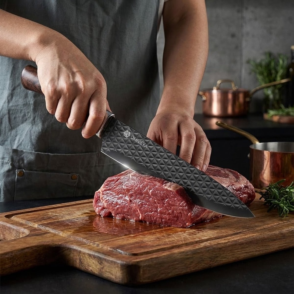 OMNIEXA 6-Delig RVS Messenset - Zwart - Melyra