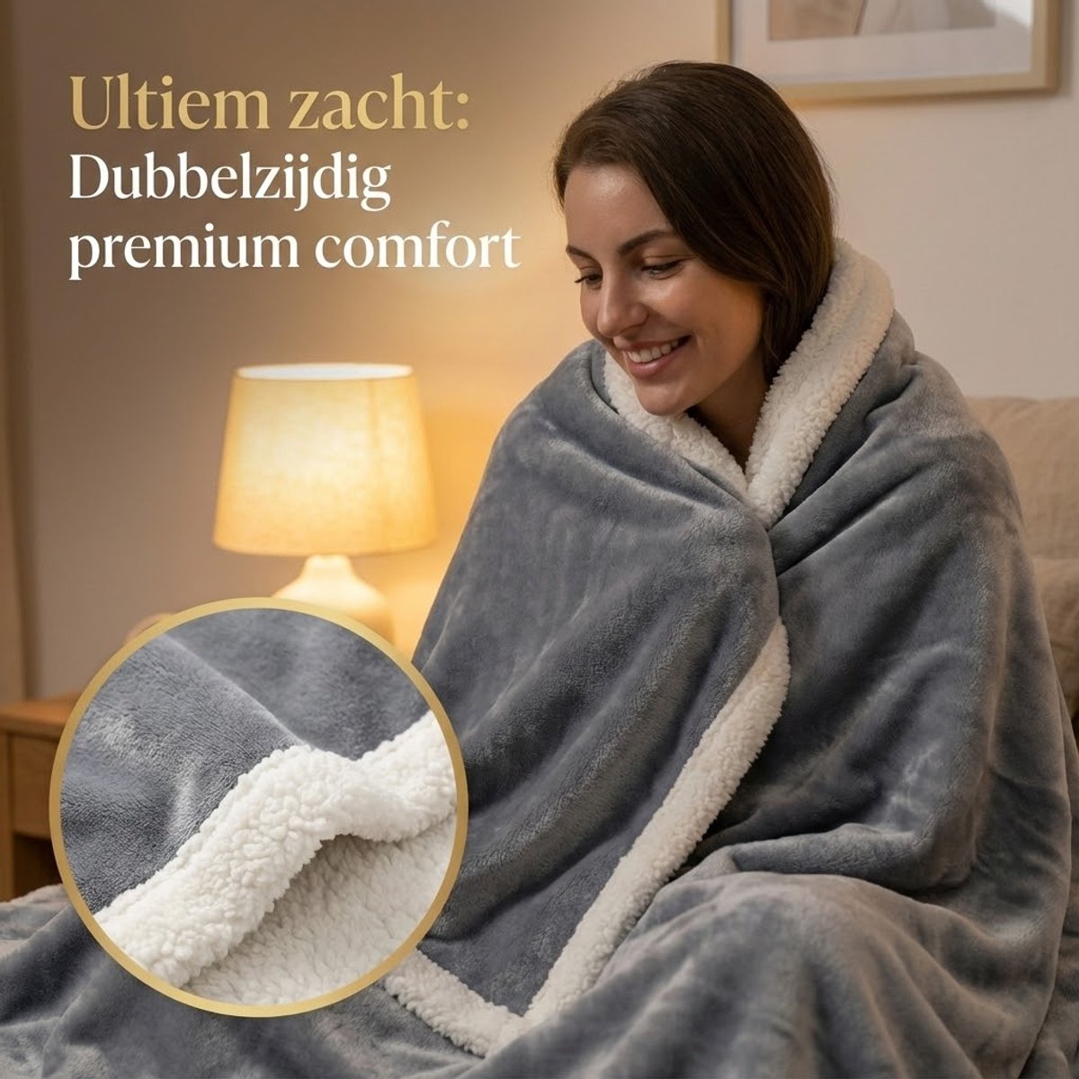 OMNIEXA Elektrische Fleece Warmtedeken - 180x130cm - Grijs/Wit