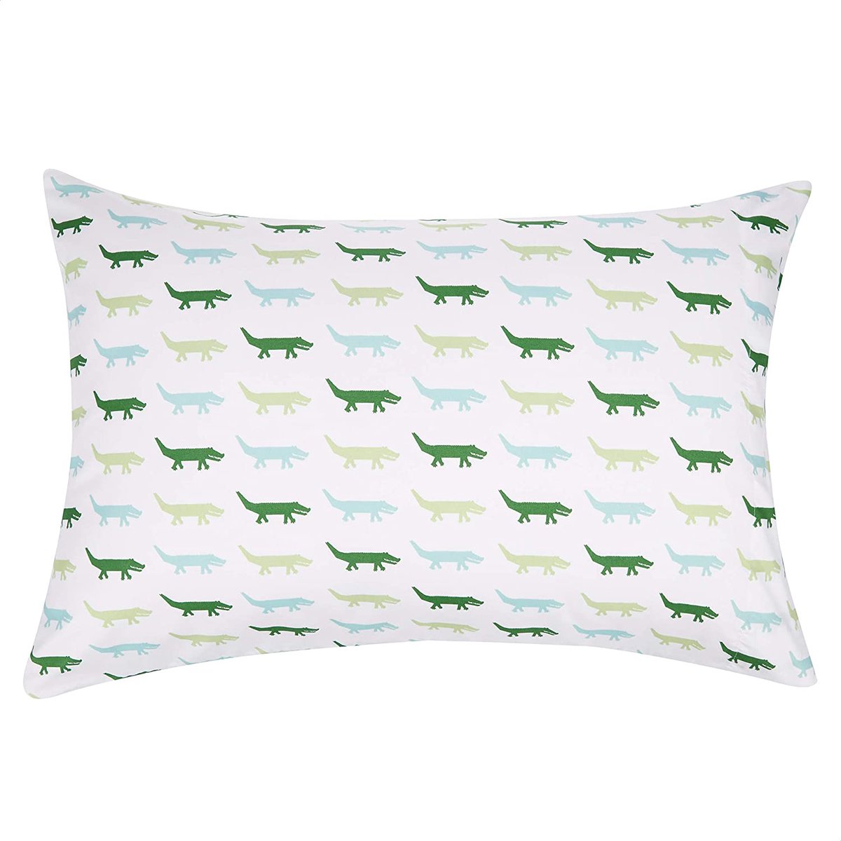 MAZAZU Kinderdekbedovertrek Set - Krokodillen Print - Blauw