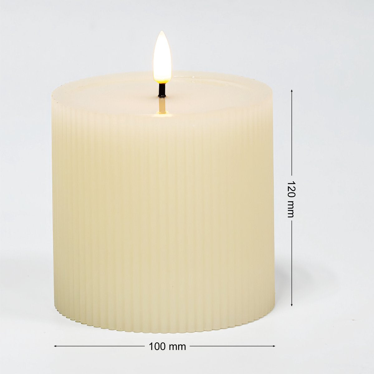 OMNIEXA Glow LED Stompkaars Crème - Ribbed Design - 12cm