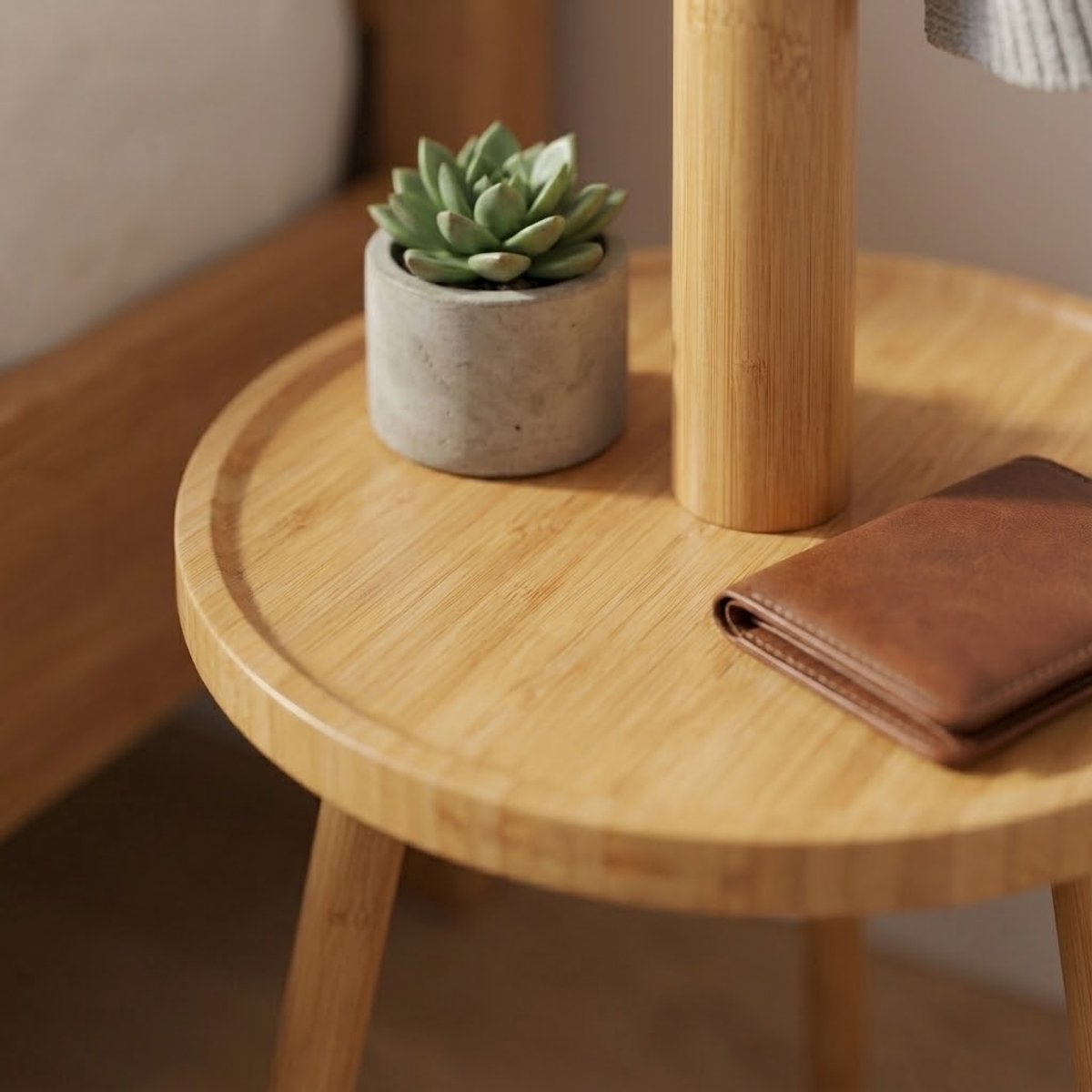 MAZAZU Staande Kapstok Hout 8 Haken - Quorin