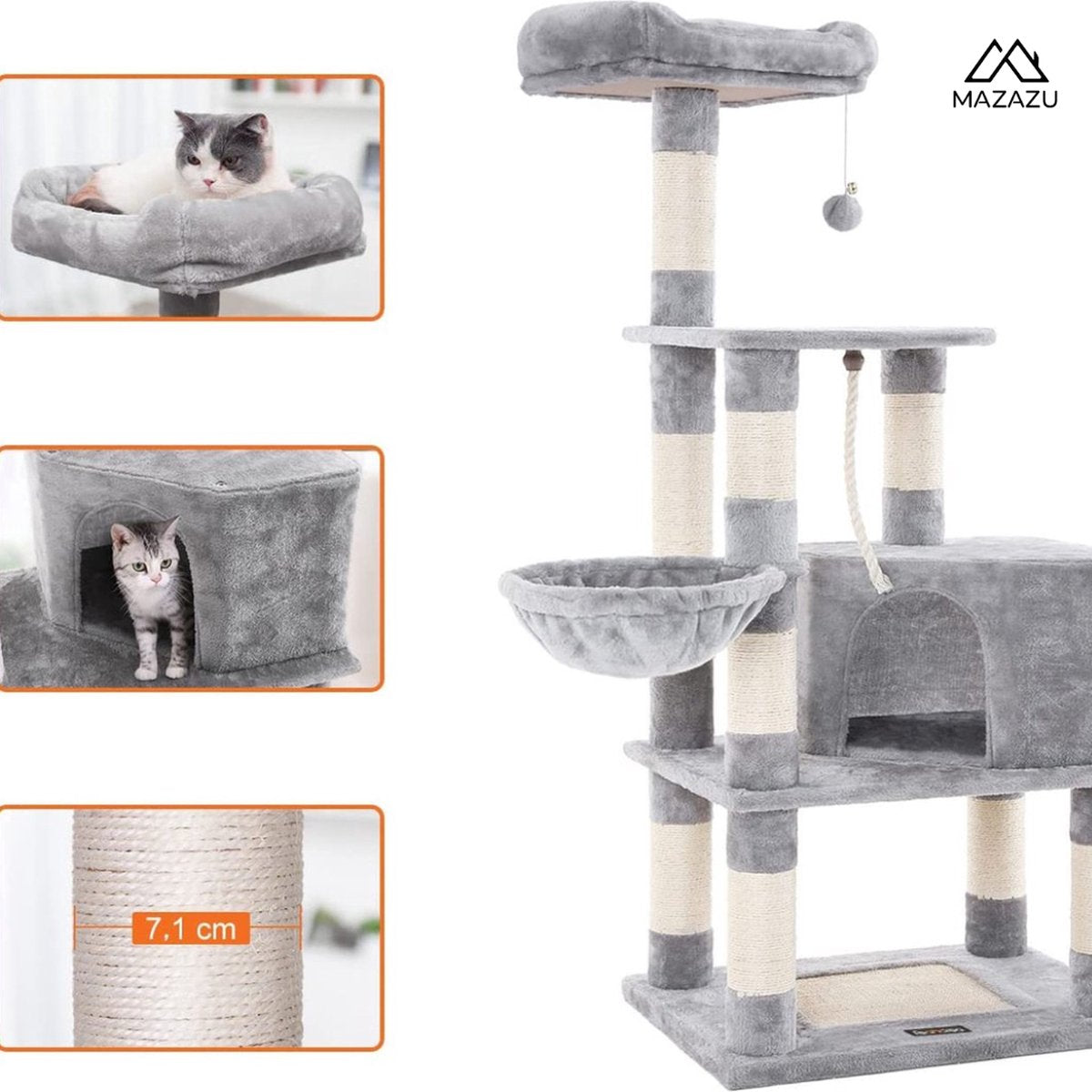 MAZAZU krabpaal Lichtgrijs Kavira