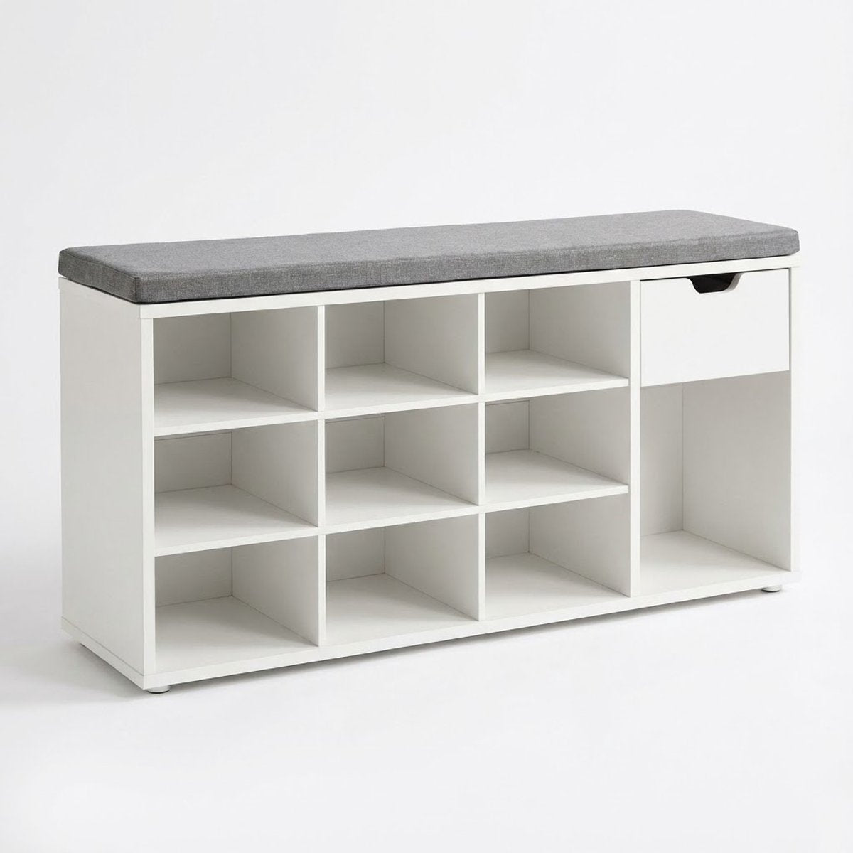 Schoenenbank Lea - Wit - Hout - 104x30x48cm