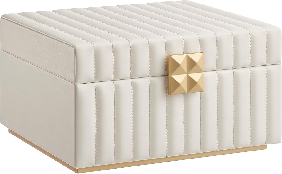 Sieradendoos - 2 Niveaus - Wit - 21.5x24x13.5