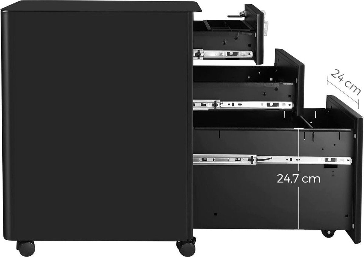 MAZAZU Archiefkast zwart Arvandel