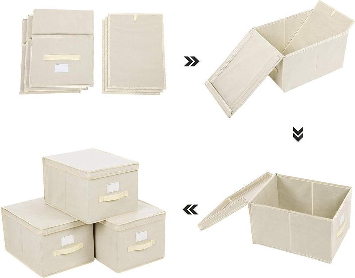 MAZAZU Opvouwbare Opbergdozen - Beige Omar