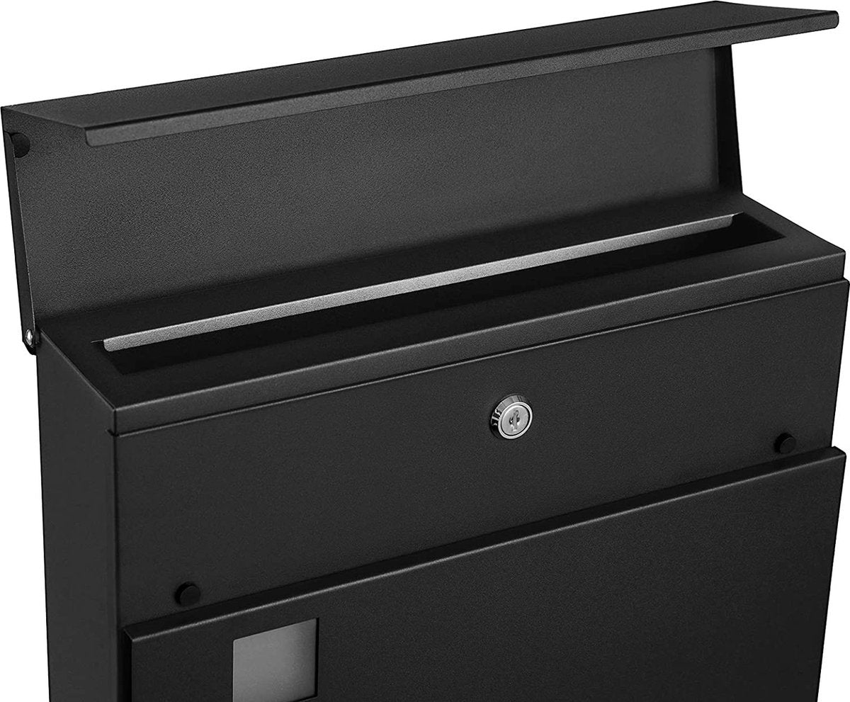 SONGMICS Brievenbus Zwart - Bellachiao