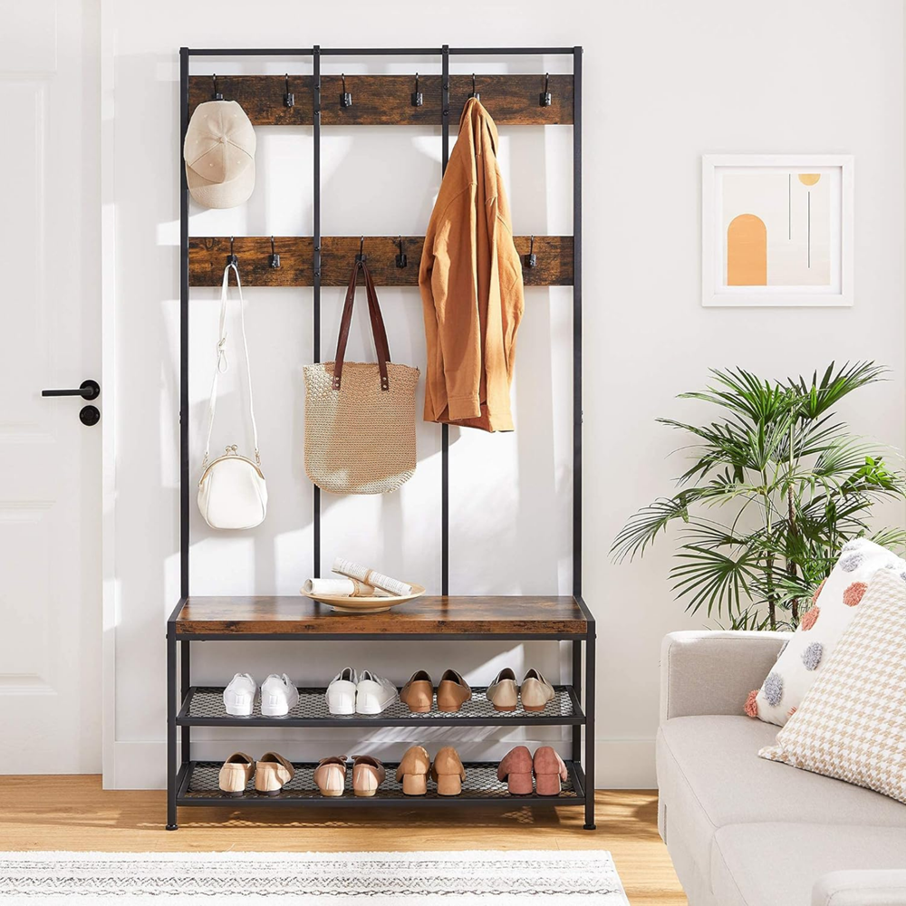 Industrieel garderoberek Olivia