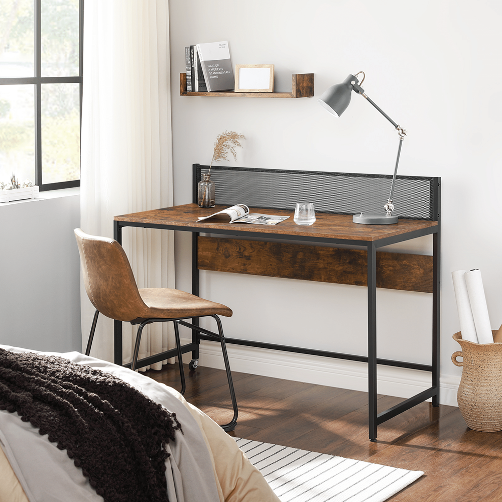 Bureau Boston bruin/zwart 120 cm