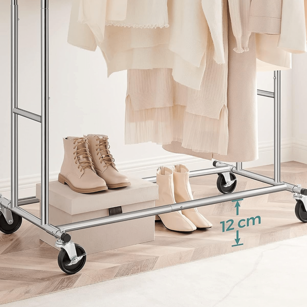 Industrieel kledingrek Bas - Metaal - Zilver