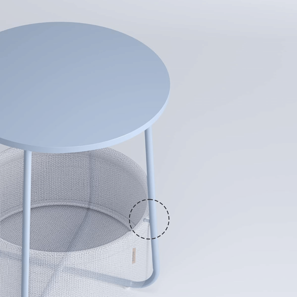 MAZAZU Bijzettafel Blauw Ossyra