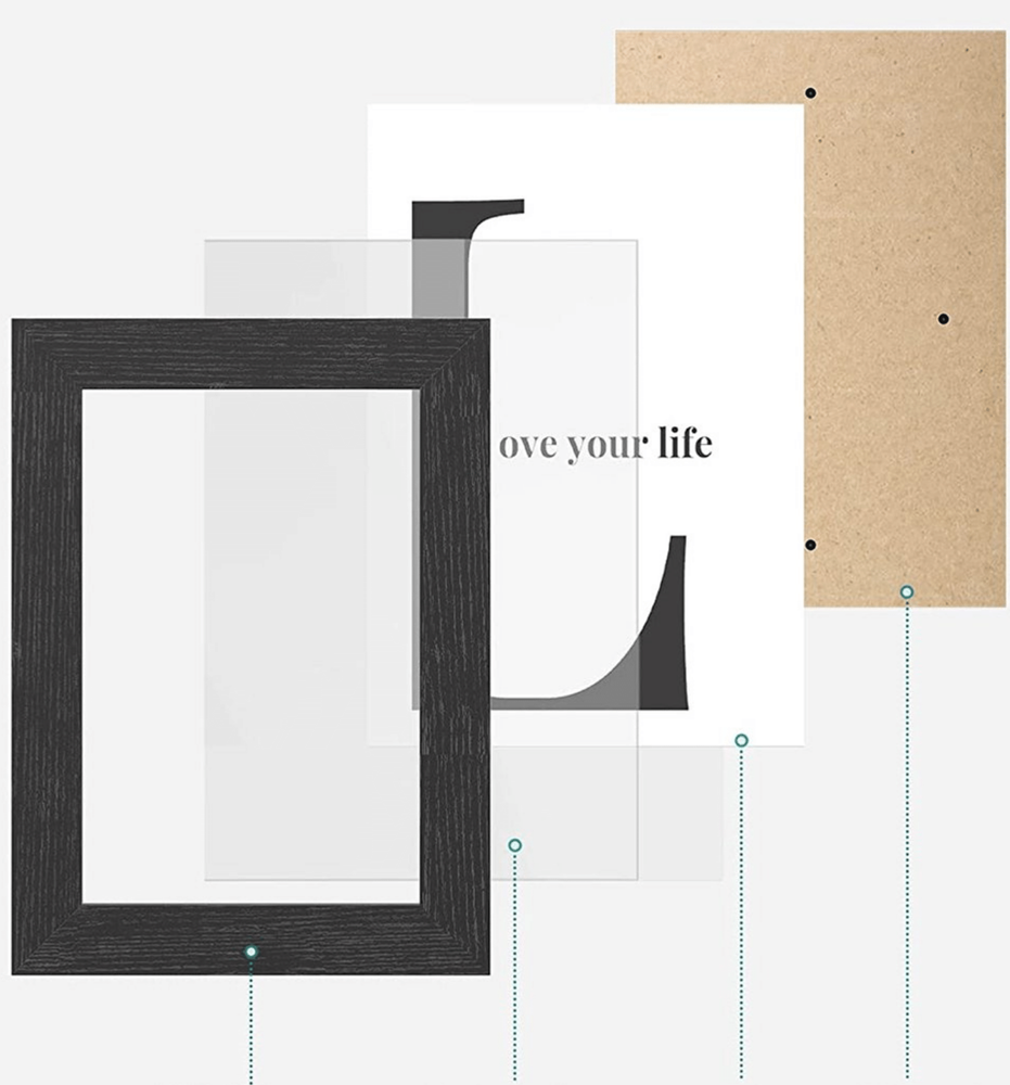 MAZAZU Fotolijstjes zwart Falorien