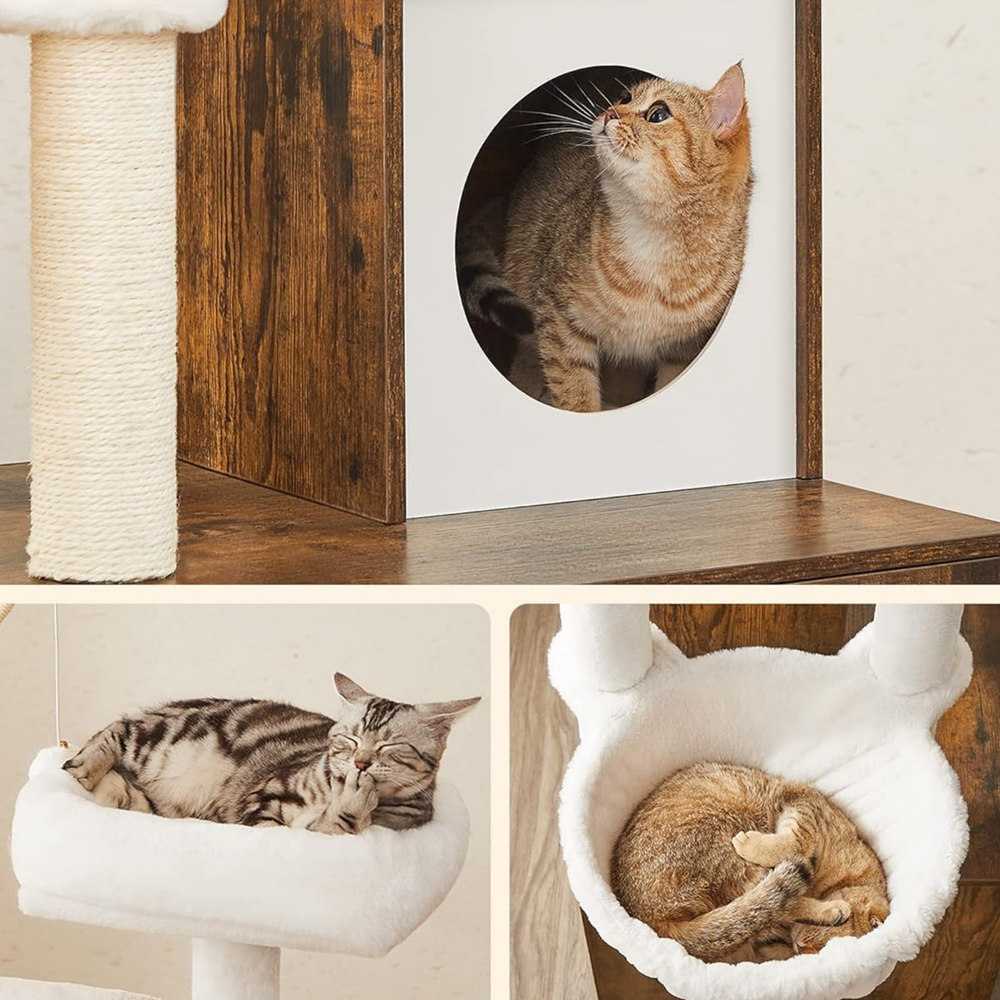 MAZAZU Krabpaal met Kattenhuis - Bruin Boris