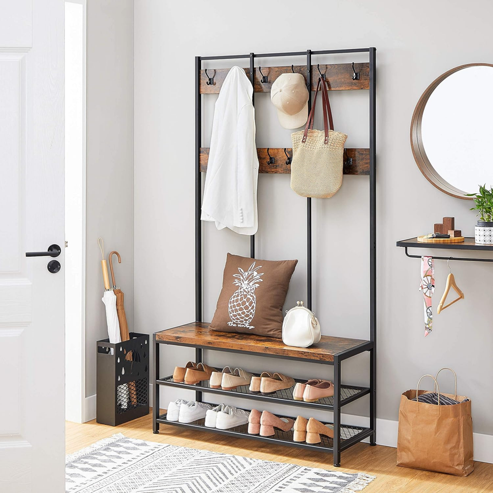 VASAGLE Industrieel staande Kapstok Qelira