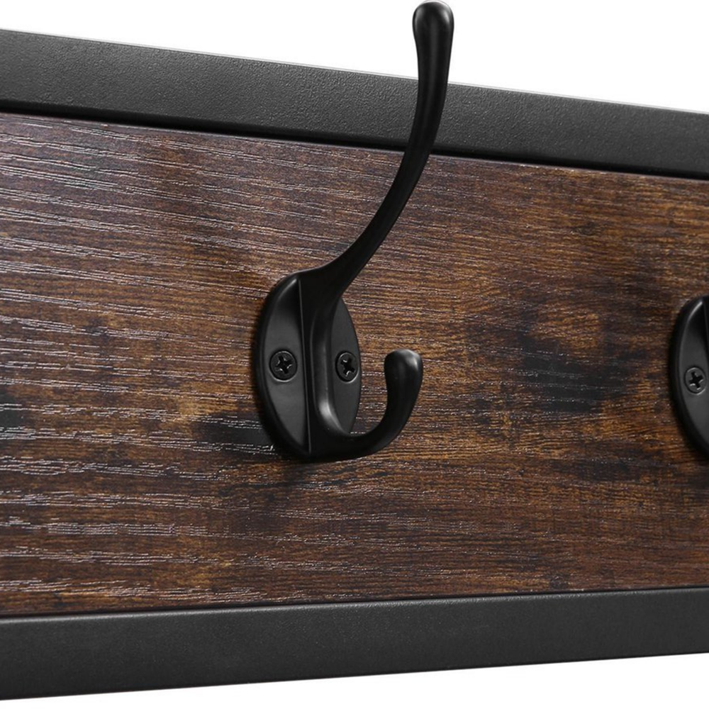 MAZAZU Industrieel garderoberek + spiegel Lyssara