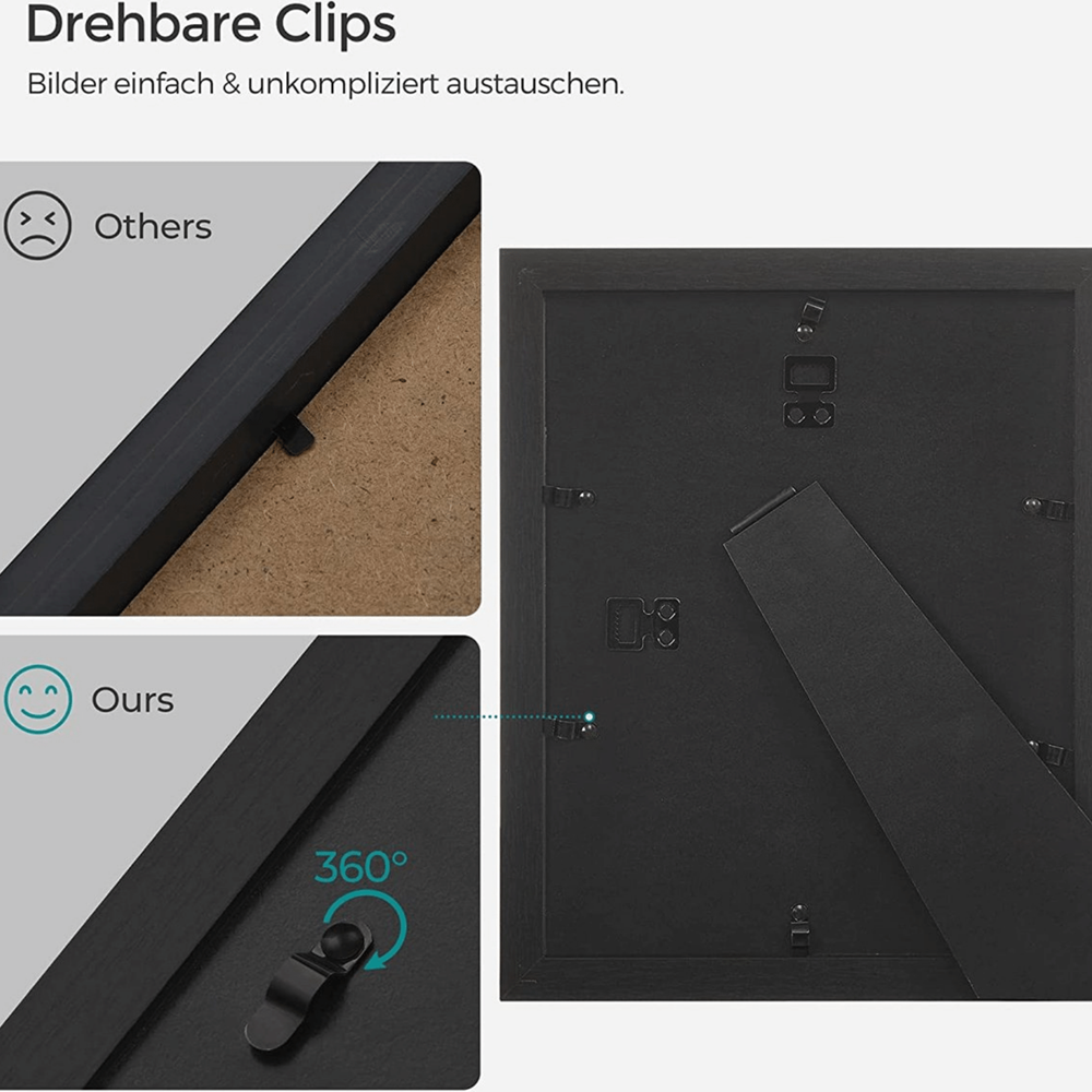 MAZAZU Fotolijstjes zwart Falorien