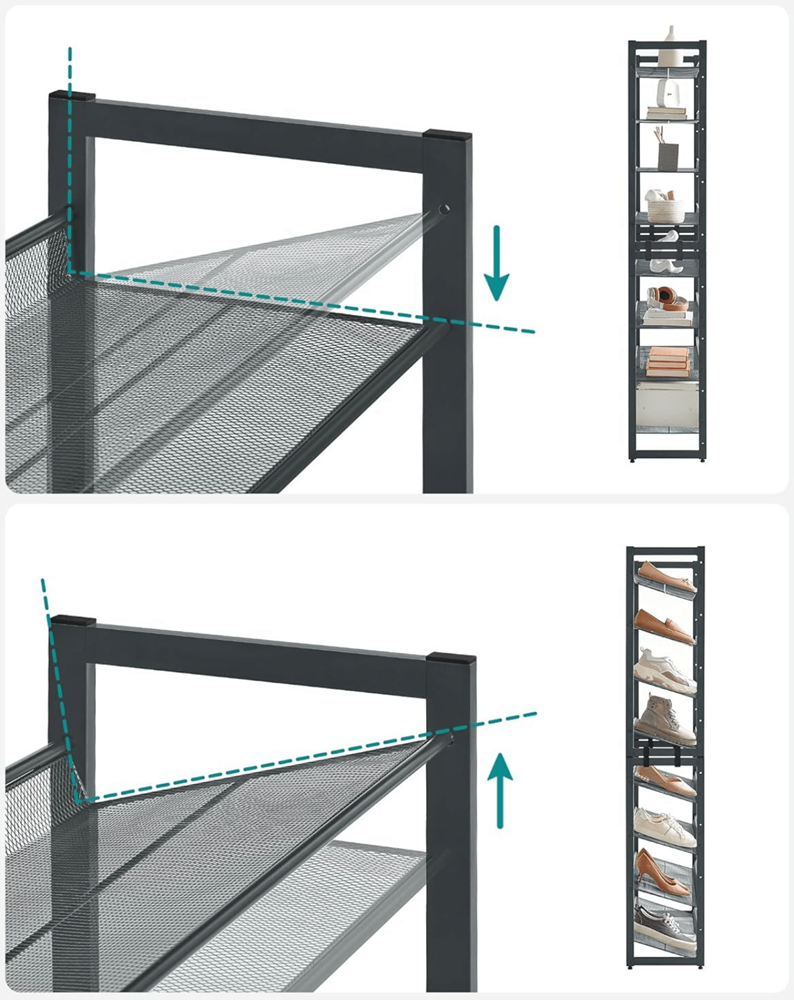 MAZAZU Schoenenrek 8 laags - donkergrijs Iridion