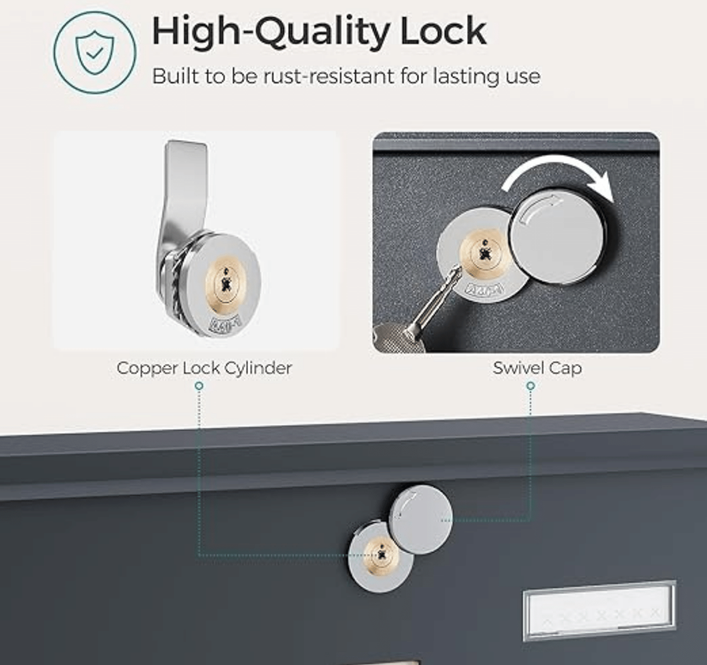 Brievenbus Donkergrijs - Benito