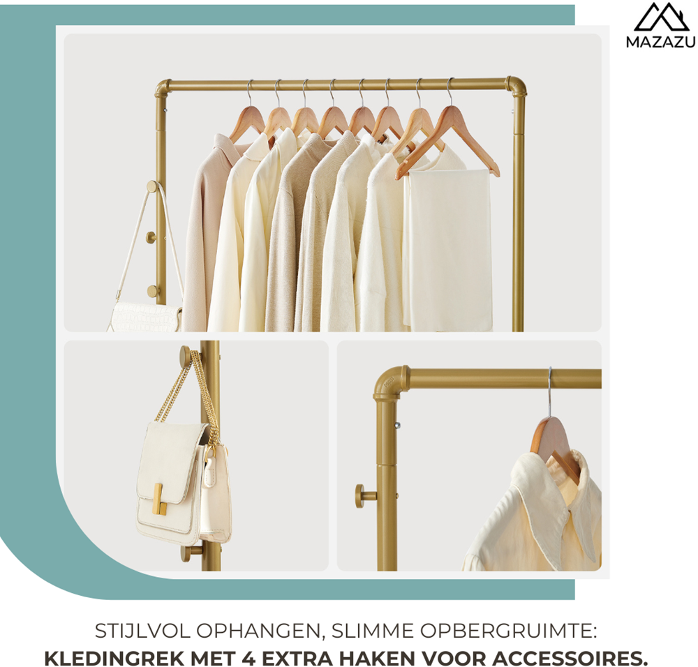 Industrieel kledingrek Diogo