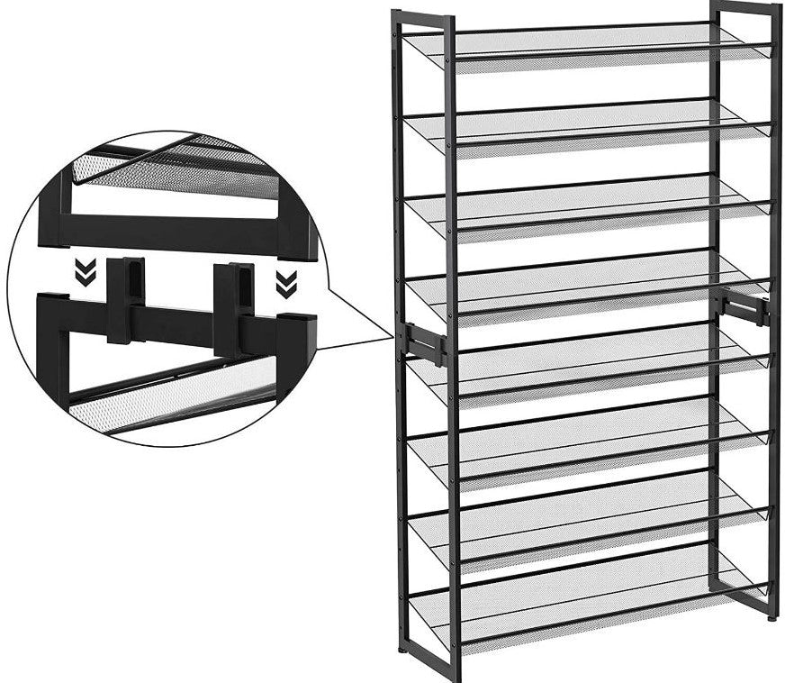 MAZAZU Schoenenrek 8 laags - lichtgrijs Iridion