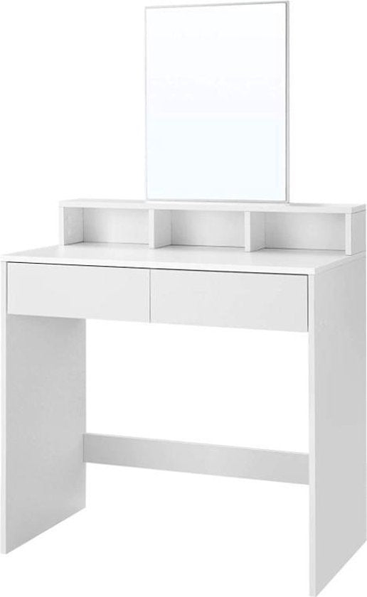 MAZAZU Kaptafel Wit — Spiegel & Lades