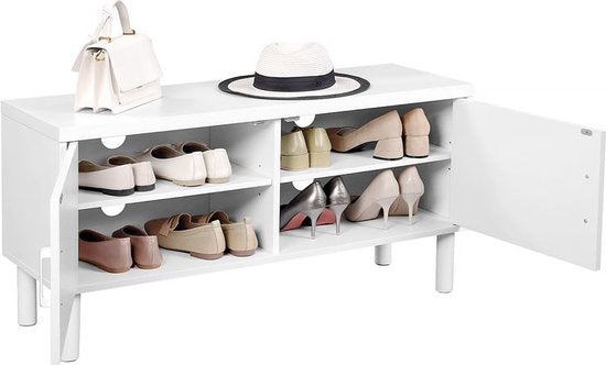Schoenenkast met dubbele deuren - Wit - 35x110x50