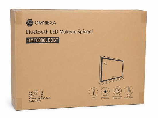 OMNIEXA LED Strip Make-up Spiegel 80×60cm
