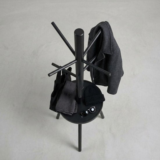 MAZAZU Staande Kapstok Zwart 8 Haken - Quorin