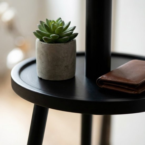 MAZAZU Staande Kapstok Zwart 8 Haken - Quorin