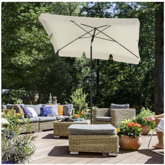 MAZAZU Strandparasol - 200x125 cm