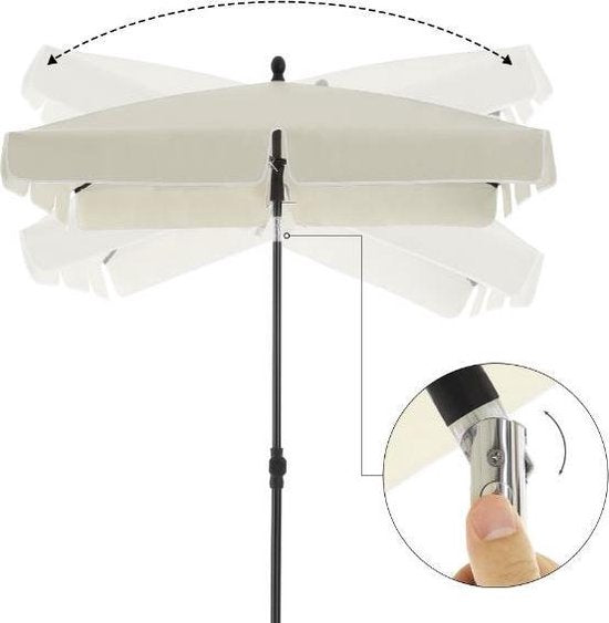 MAZAZU Strandparasol - 200x125 cm