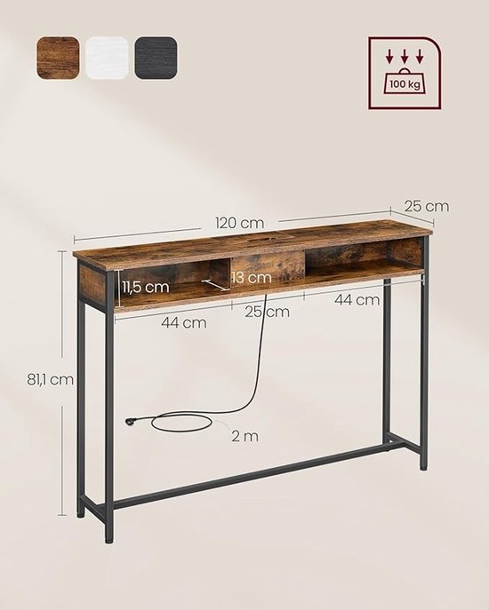 MAZAZU Consoletafel — Met Stopcontacten