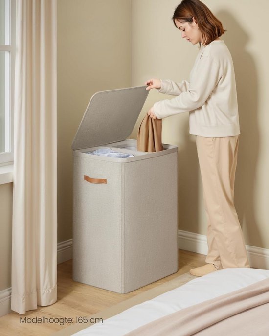 MAZAZU Opvouwbare Wasmand — 170L met Deksel