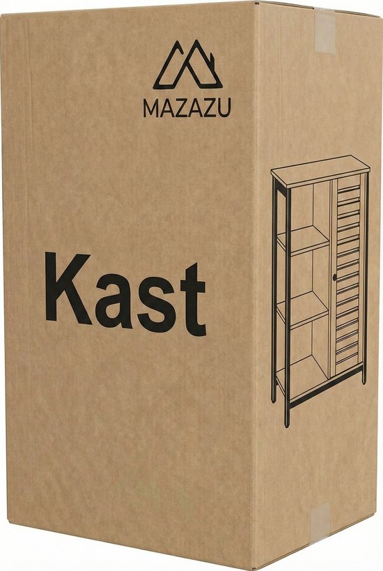 MIRA Home - Dressoir - Kast - Bruin - Hout - 70x30x81cm