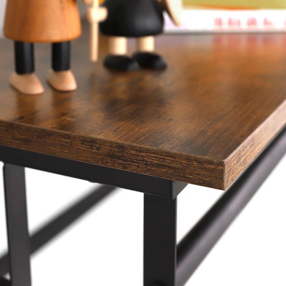 MAZAZU Industriële wandkapstok Zwart/Bruin Jasmyra