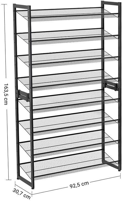 MAZAZU Schoenenrek 8 laags - lichtgrijs Iridion