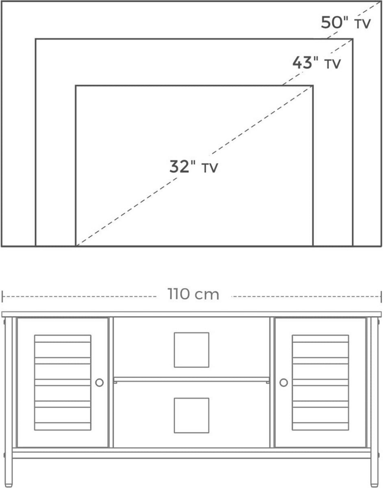 Industriële tv kast Mieke