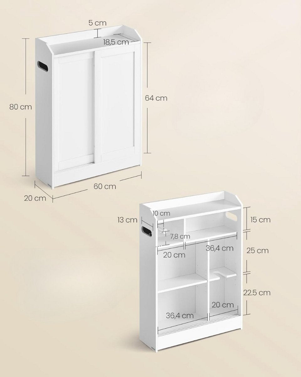 MAZAZU Badkamerkast Bahira - 20x60x80cm