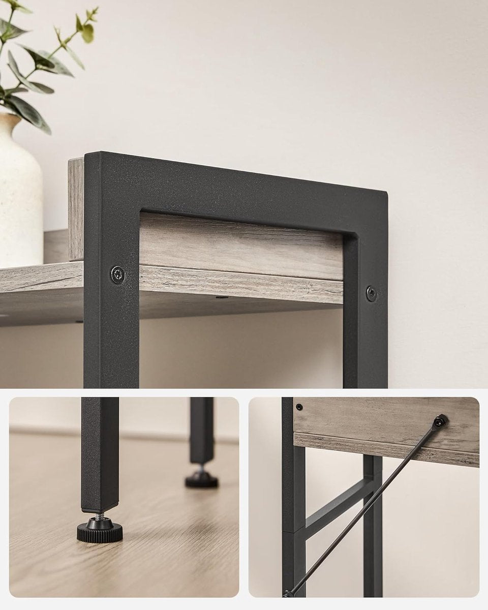 MAZAZU Toiletkast Houtlook/Zwart Tozarion