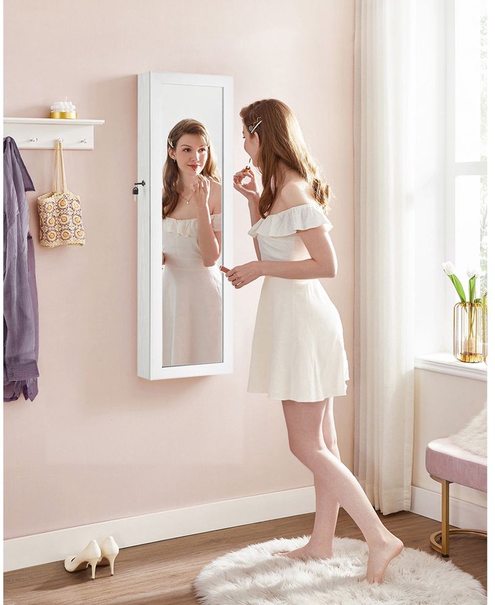 Hangende Sierraadkast met Spiegel - 27.3x5x110