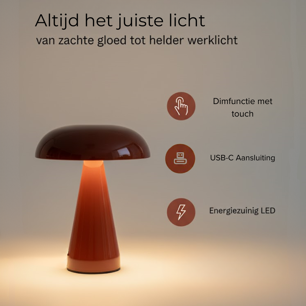 OMNIEXA Rode Tafellamp Alba