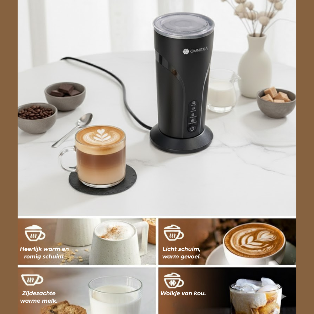 OMNIEXA Zwarte Melkopschruimer Kalliope