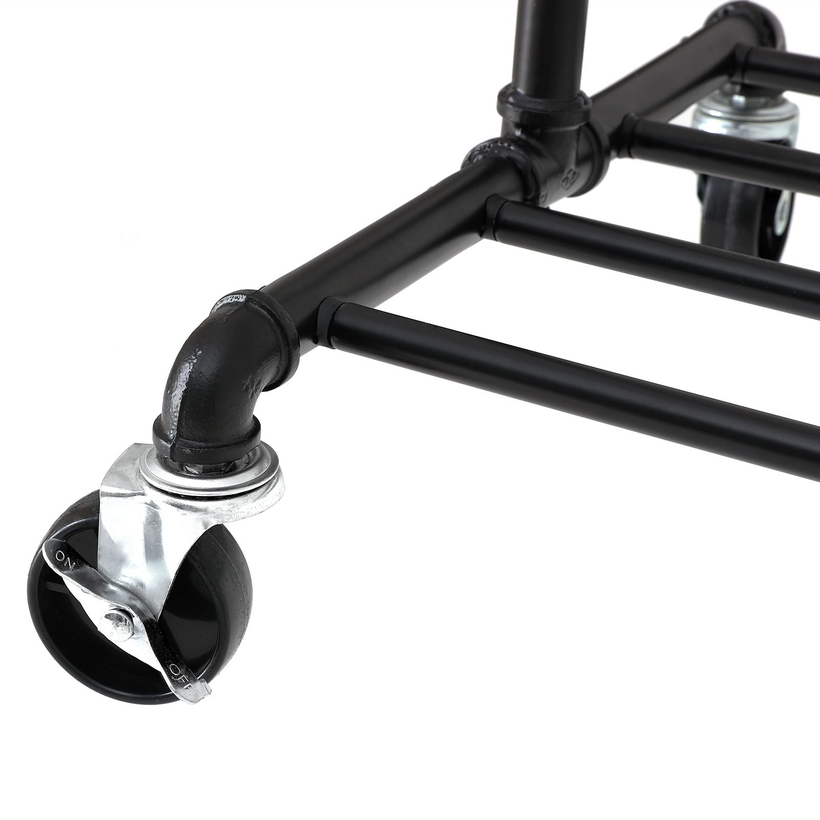 Industrieel kledingrek Elinn - Metaal - Zwart