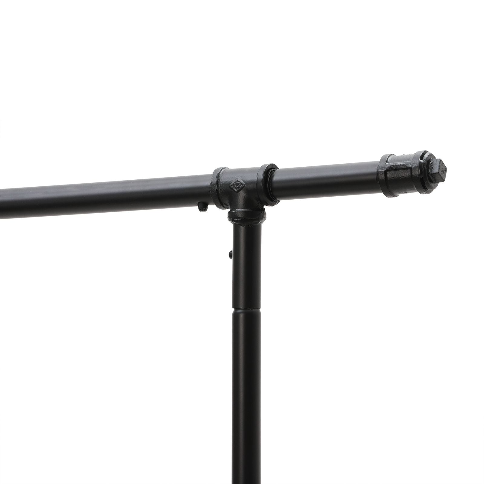 Industrieel kledingrek Elinn - Metaal - Zwart